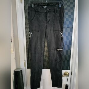 Royal Bones By Tripp Black Strap Skinny Jeans - Size 13